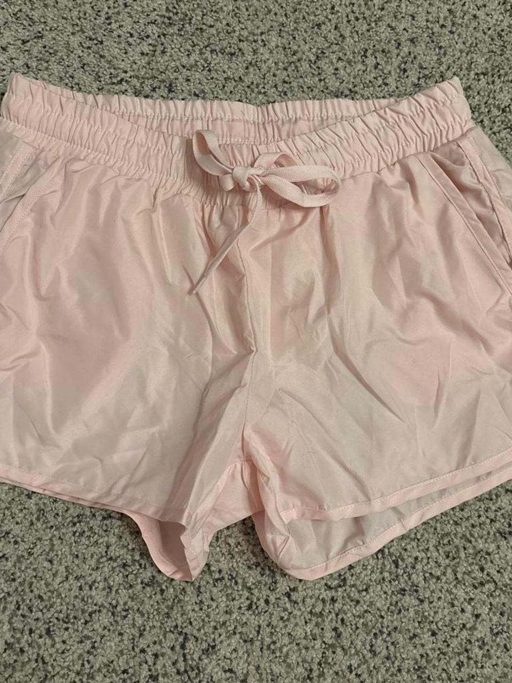 Light Pink Drawstring Lounge Shorts